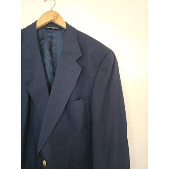 Brooks Brothers 1818 Men Blazer 45R Dark Blue Gold Buttons Classic Sport Coat - Picture 2 of 14